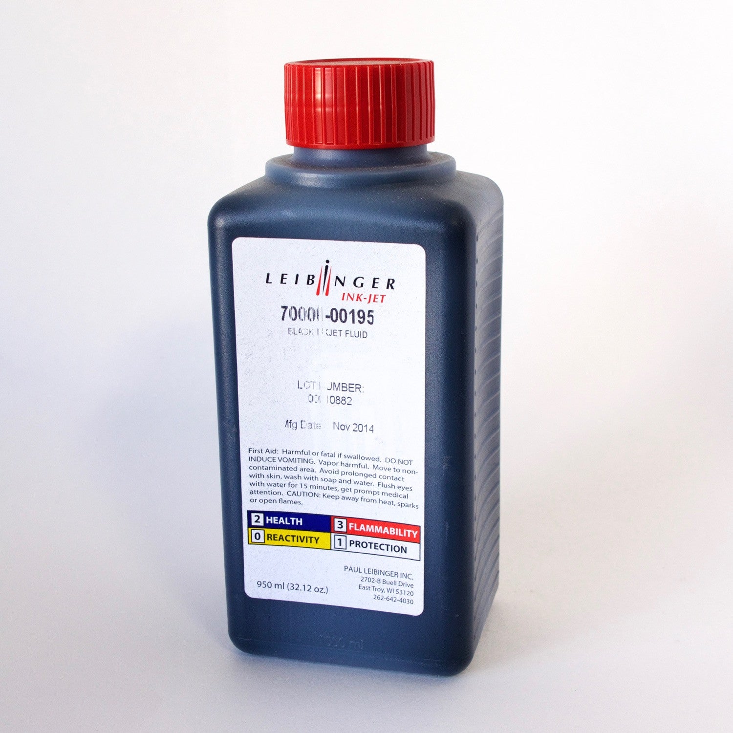 Leibinger Black Inkjet Fluid Ink (950 ml) 70000-00134