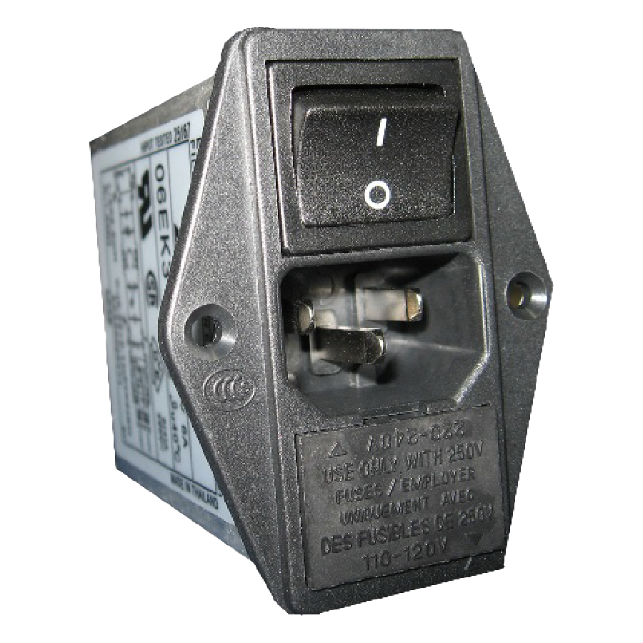Label-Aire 9031285SP CNCTR PWR IEC 6A FLTR 2 FUSE (FUSES NOT INCLUDED)
