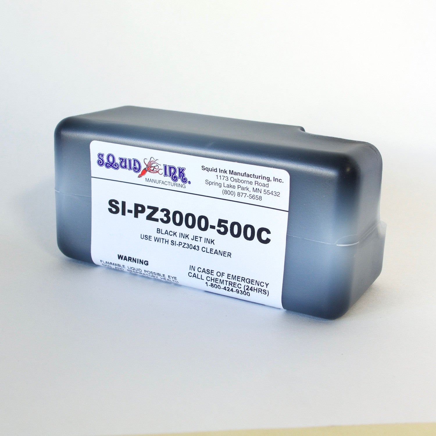 Squid Ink Lactate Based Ink (500 ml) Cartridge Black SI-PZ3000-500C