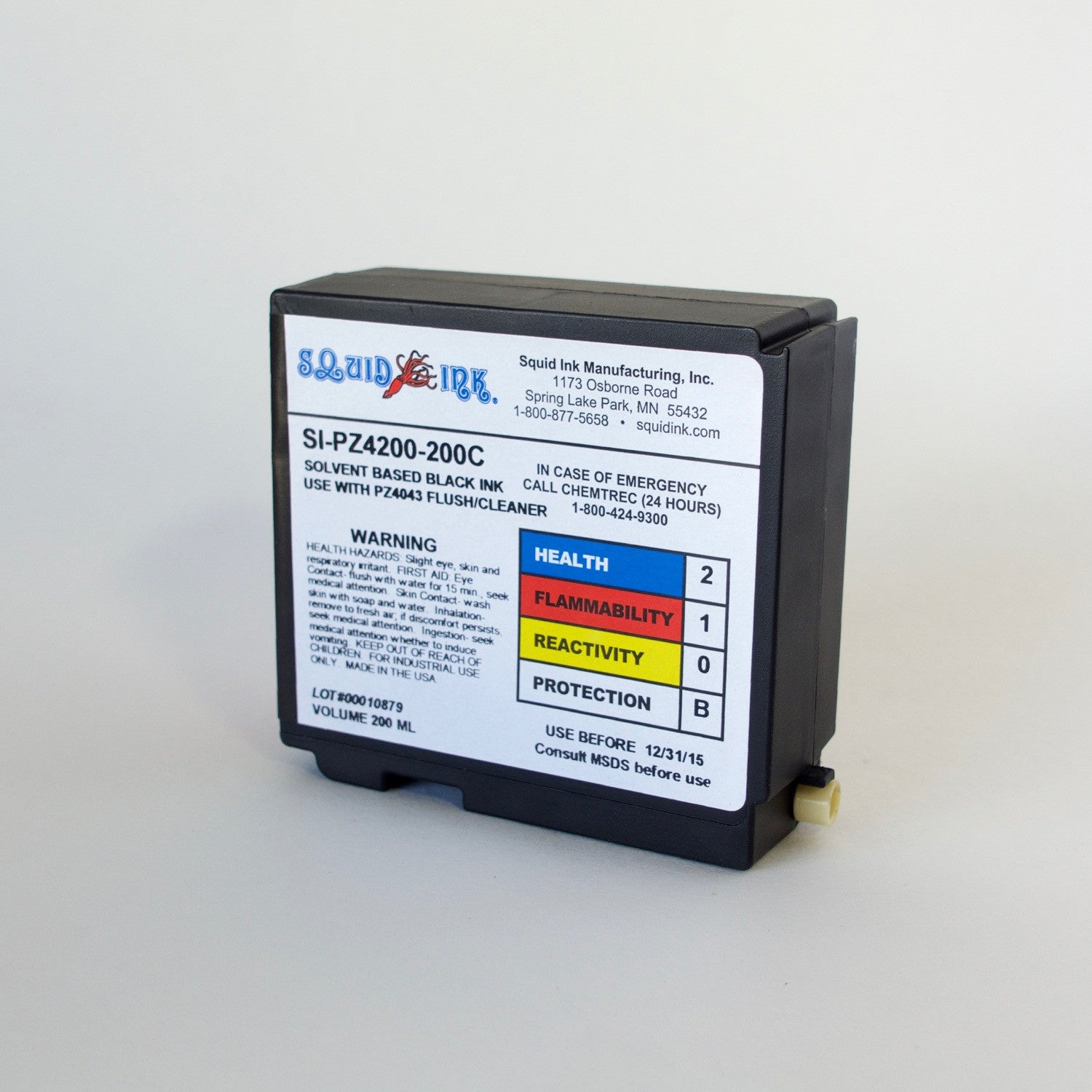 Squid Ink Solvent Based Black Ink (200 ml) SI-PZ4200-200C