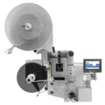 Label-Aire 3111-TS blow-on label applicator with touchscreen controller