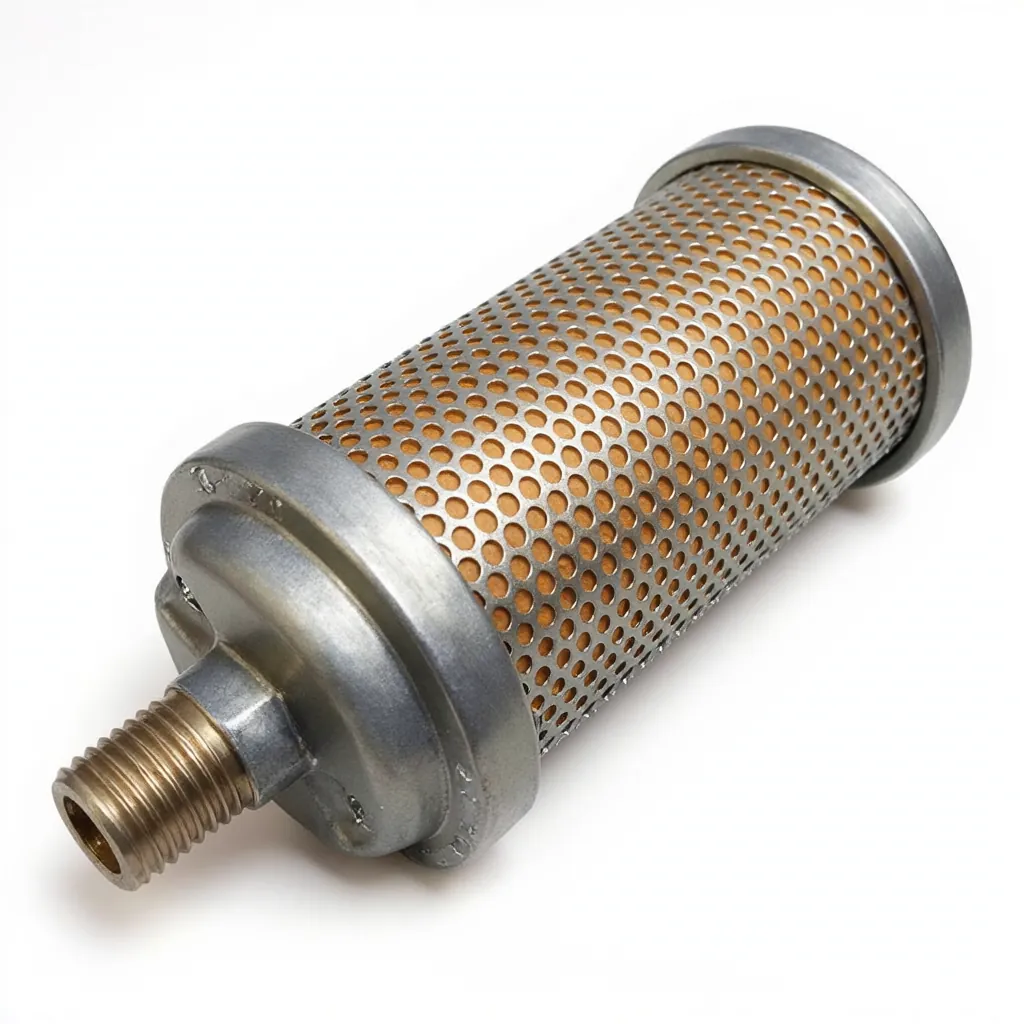 Label-Aire 7452508 — Muffler Exhaust 1/4 MNPT Short